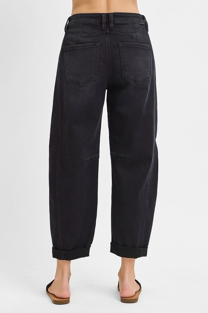 Boyfriend Cuffed Barrel Jeans