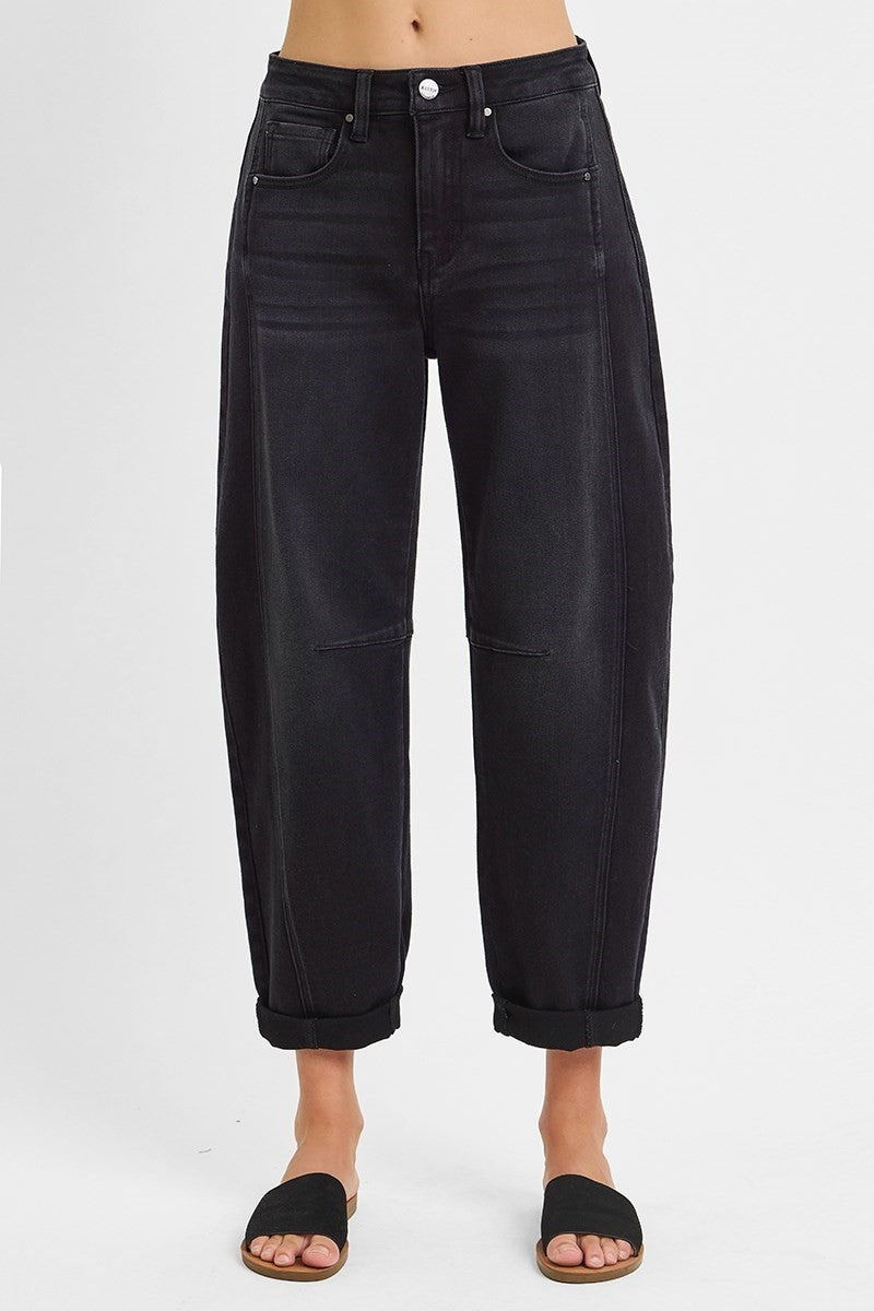 Boyfriend Cuffed Barrel Jeans