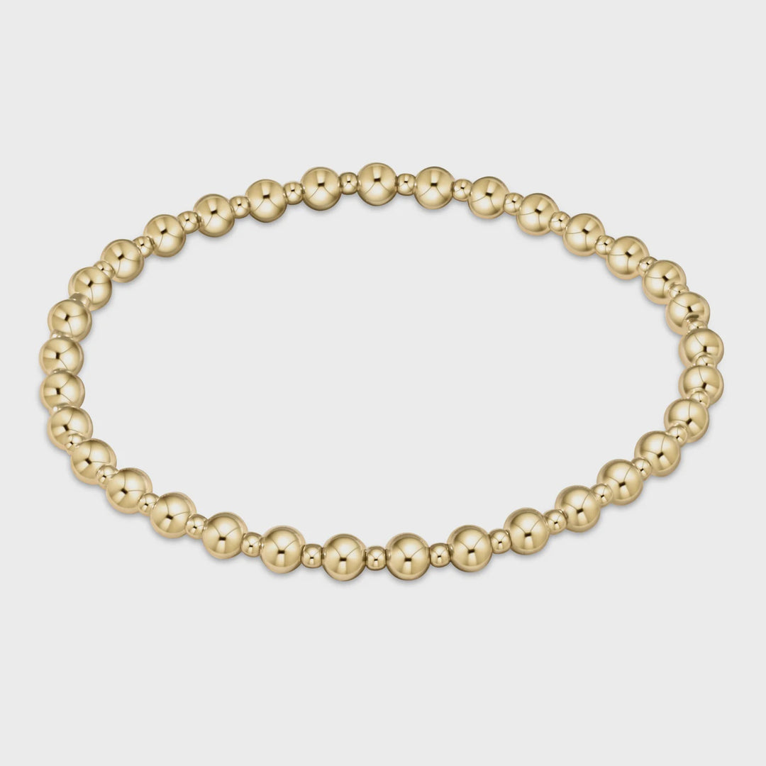 Classic Grateful Pattern 4MM Gold Bracelet