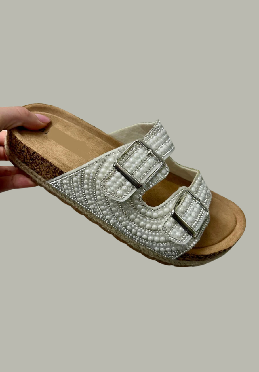 Double Band Pearl Sandal