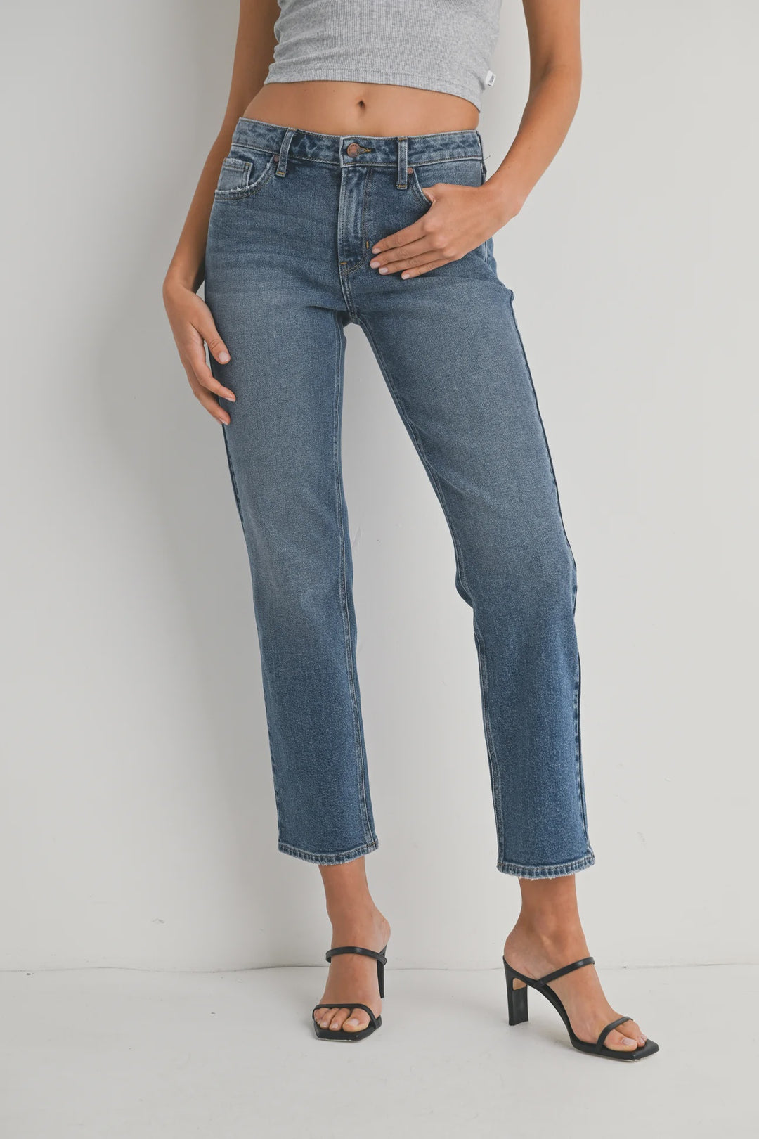 Clean Mid Rise Jean