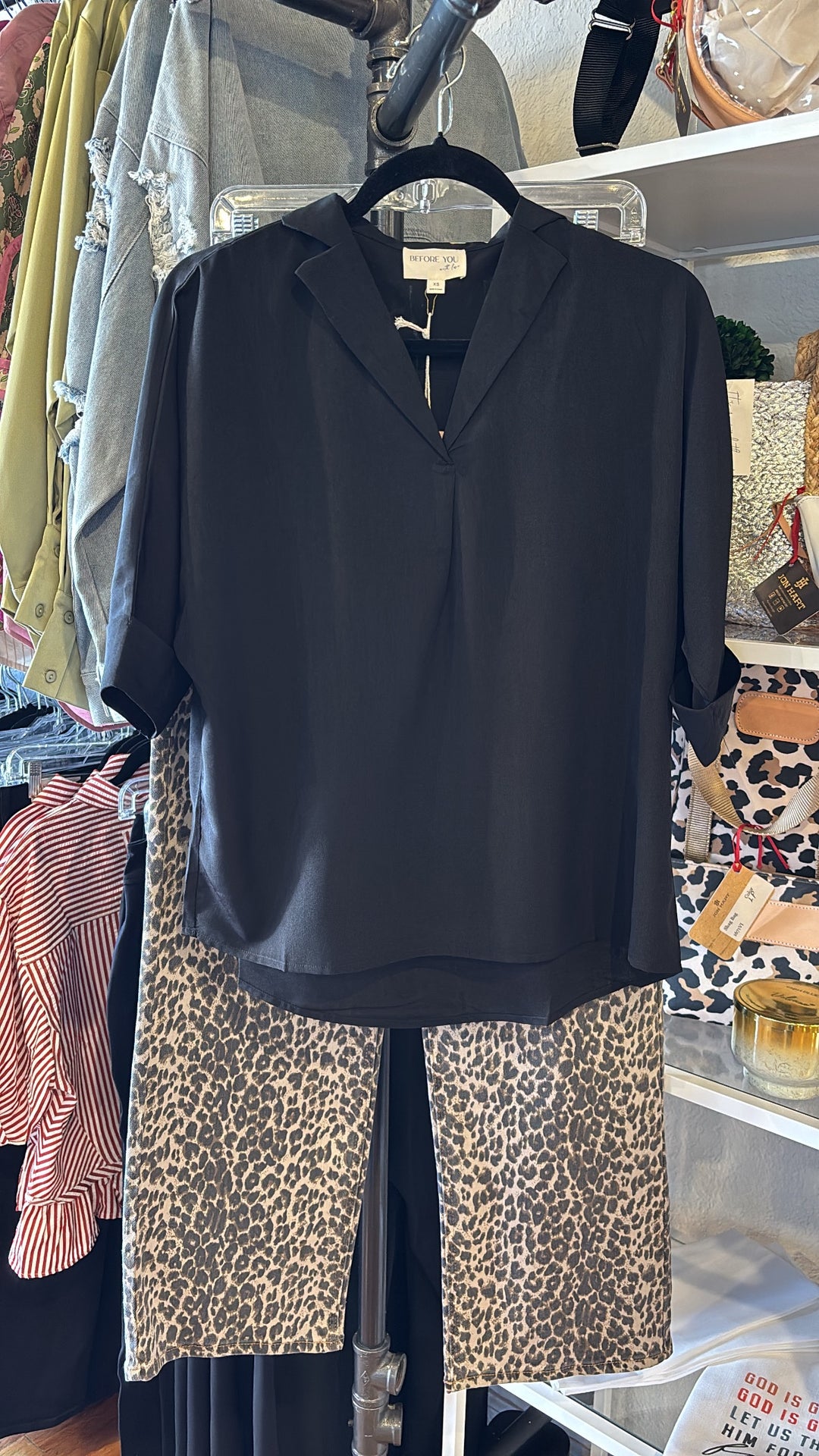 Collared Half Sleeve Top