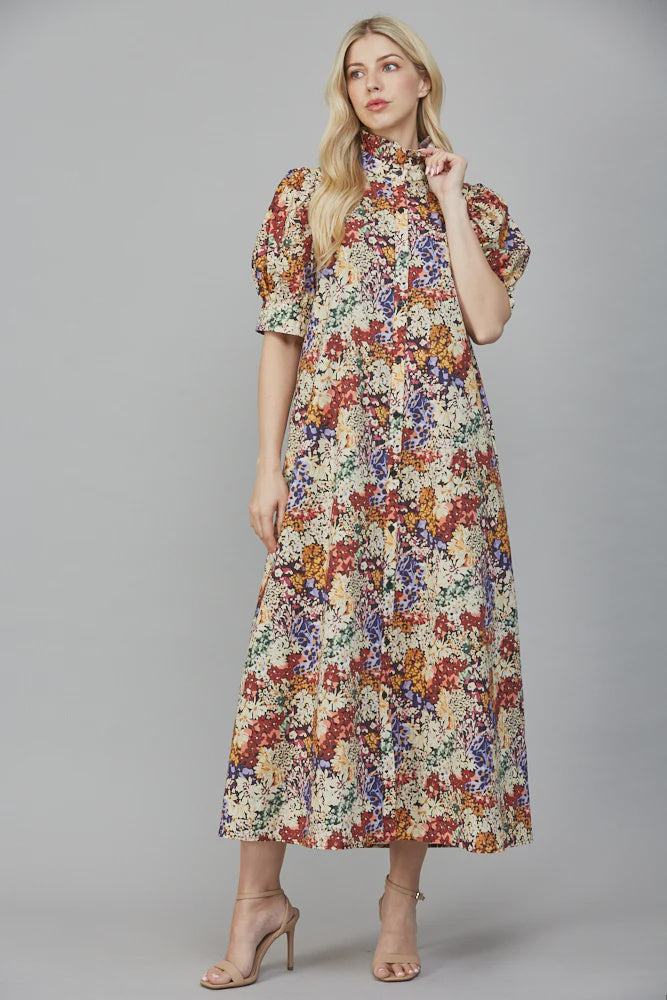 Floral Print Maxi Dress