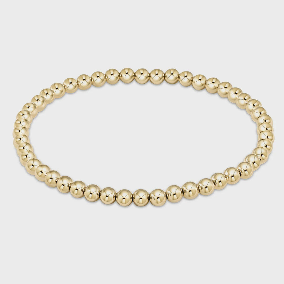 BCLG4 Classic Gold 4MM Bead Bracelet