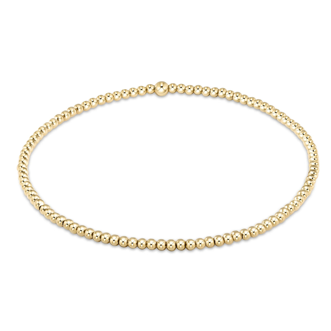 2MM Classic Gold Bead Bracelet