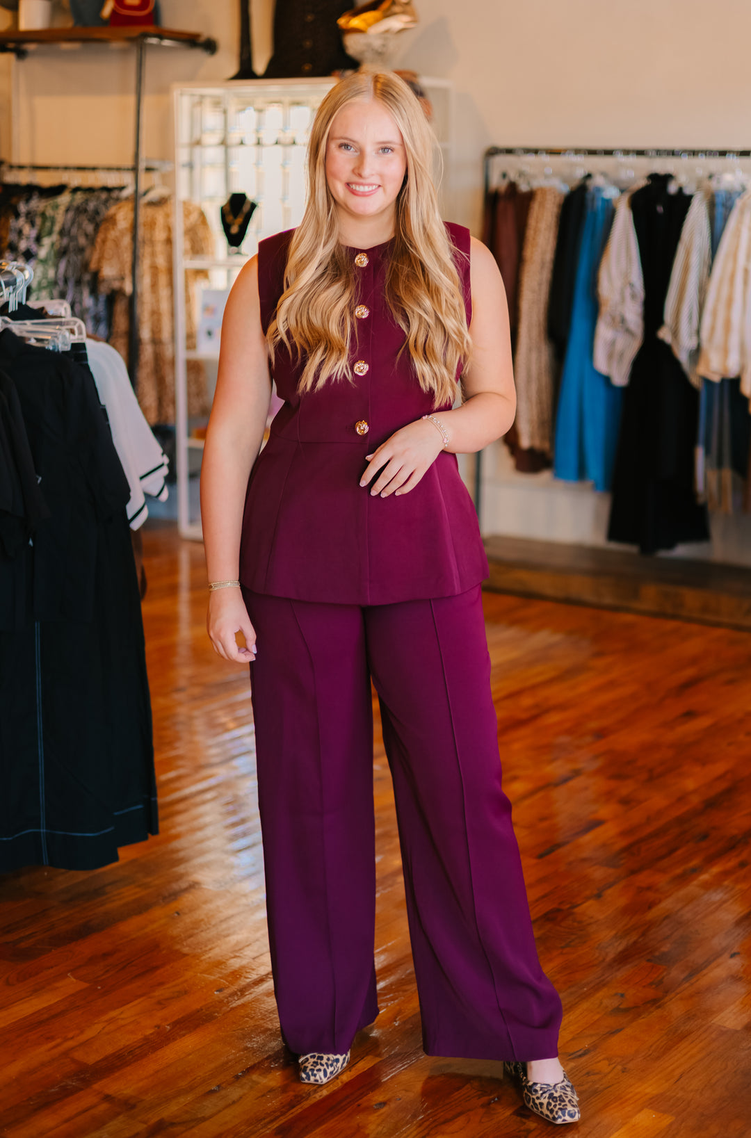 Structured Shoulder Vest Top