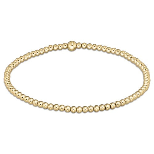 2.5MM Classic Gold Bead Bracelet