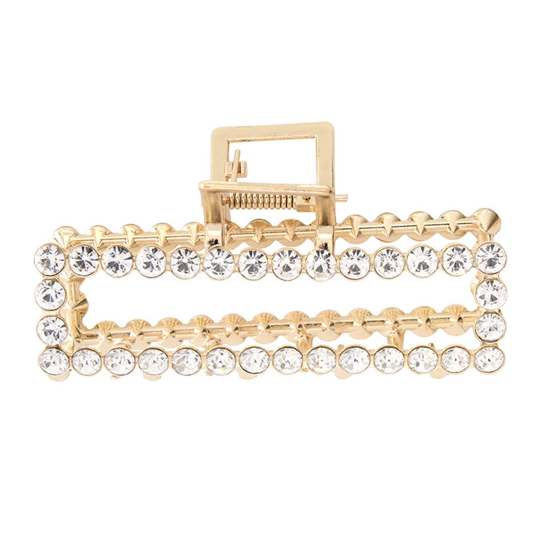 Gold Rhinestones Claw Clip