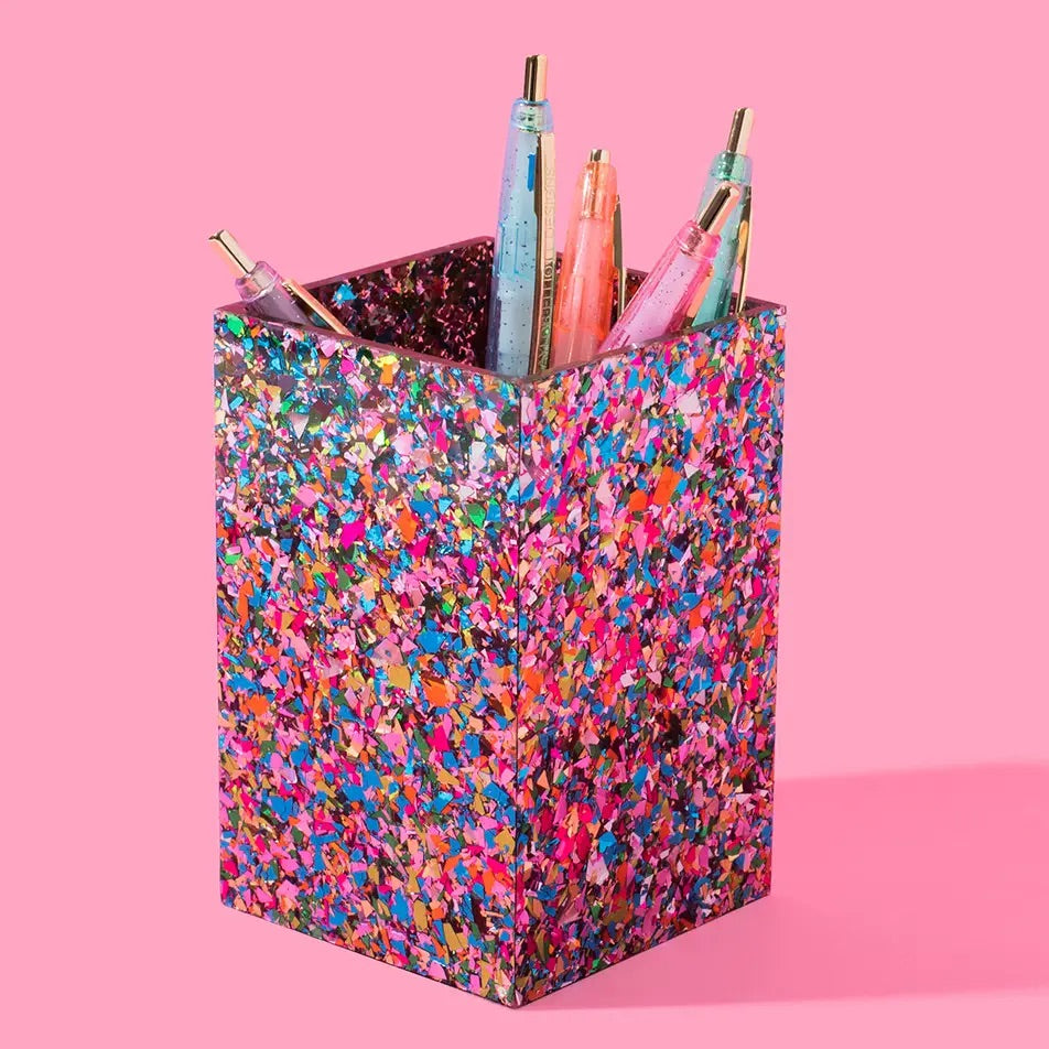 Confetti Acrylic Pen & Pencil Cup