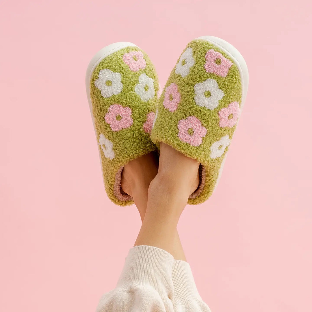 Flower Green Slipper