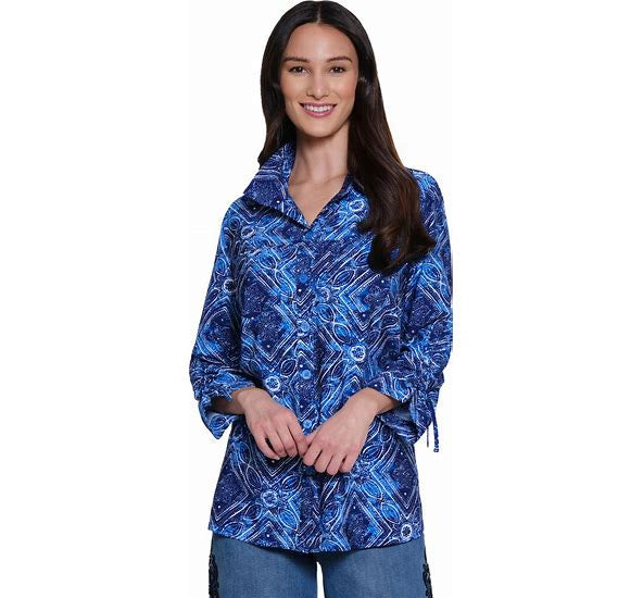 Printed Wire Collar Top