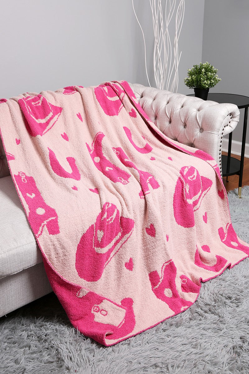 Cowgirl Throw Blanket