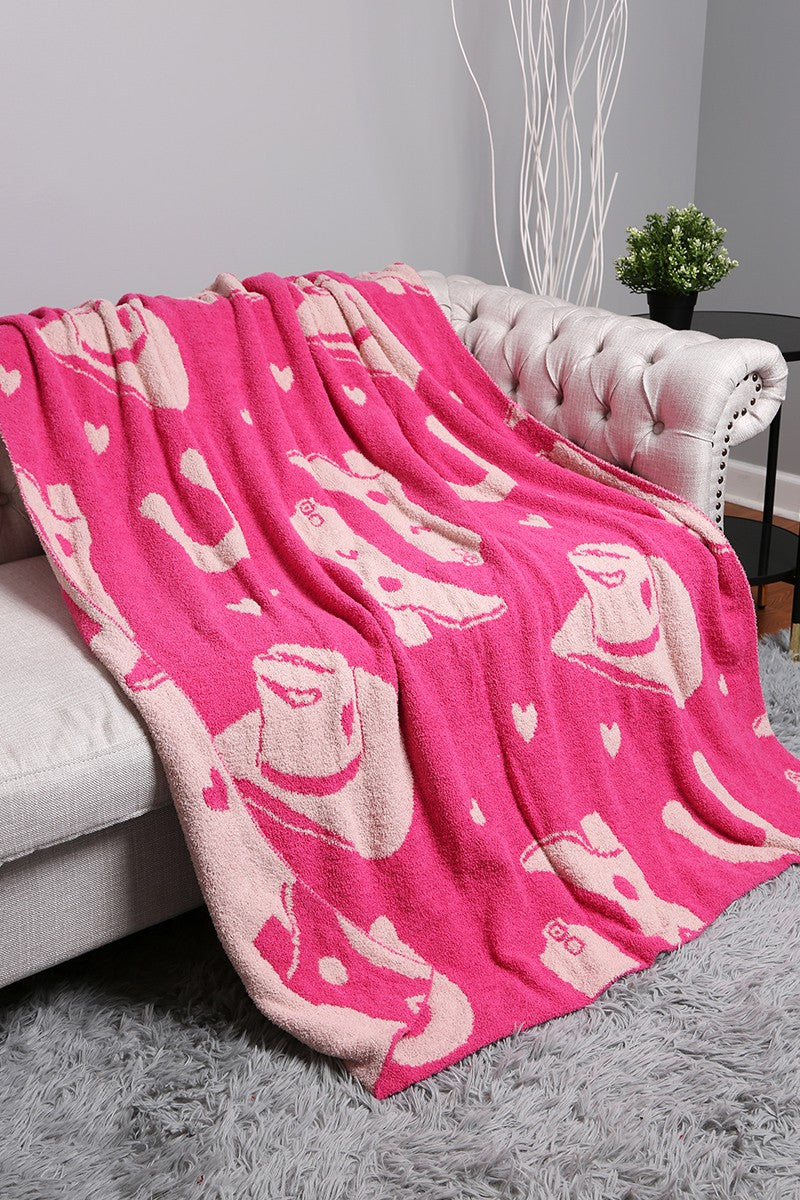 Cowgirl Throw Blanket