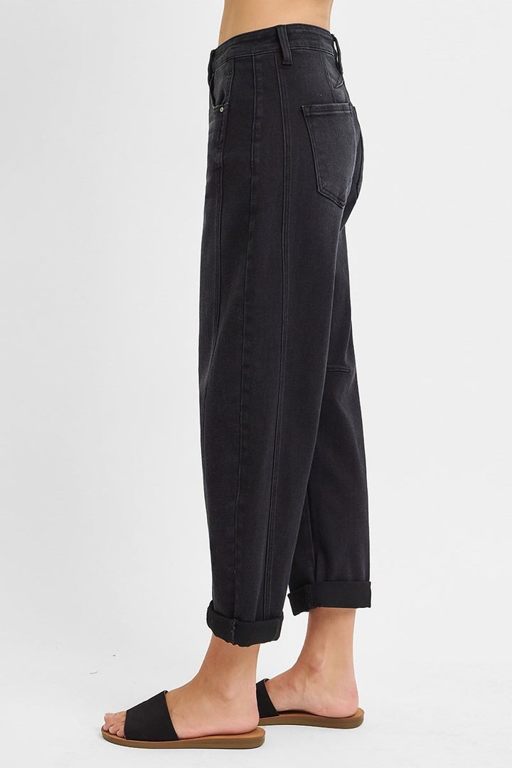Boyfriend Cuffed Barrel Jeans