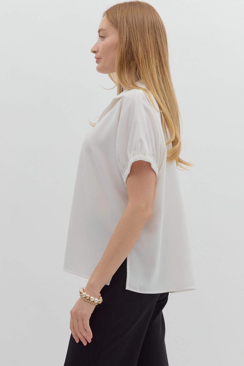 Solid Short Sleeve Top