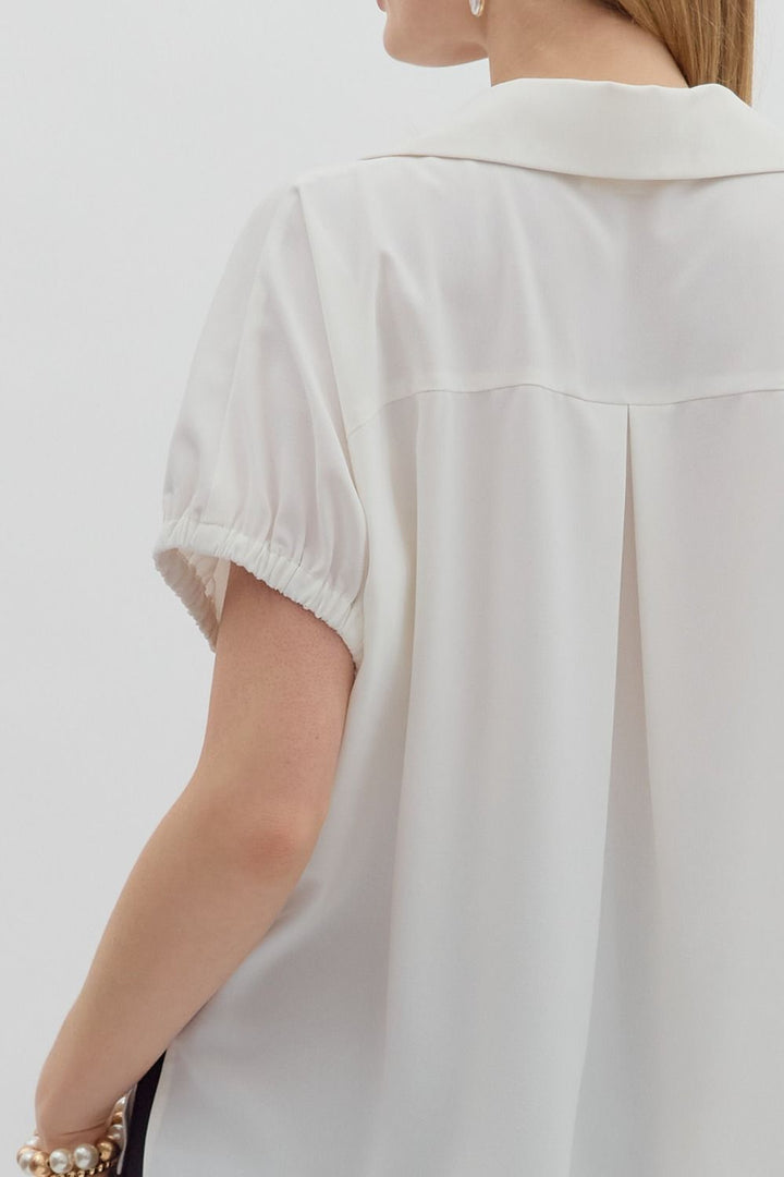 Solid Short Sleeve Top
