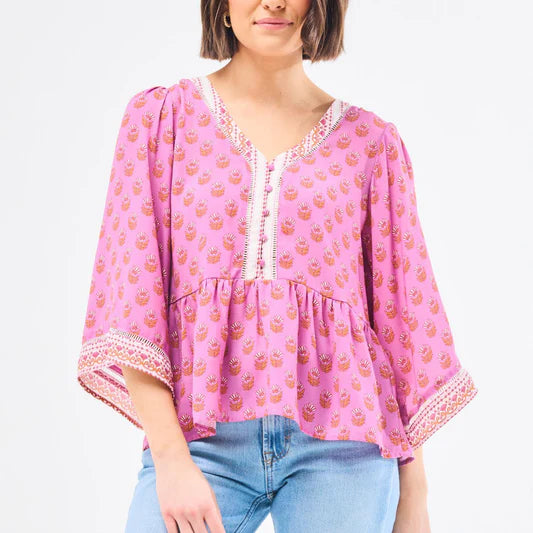 Monroe Floral Foulard Top