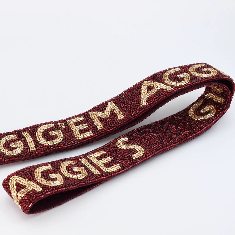 Gig Em Aggies Beaded Strap