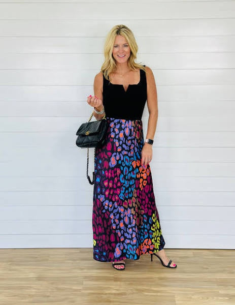 Colorful Animal Print Skirt
