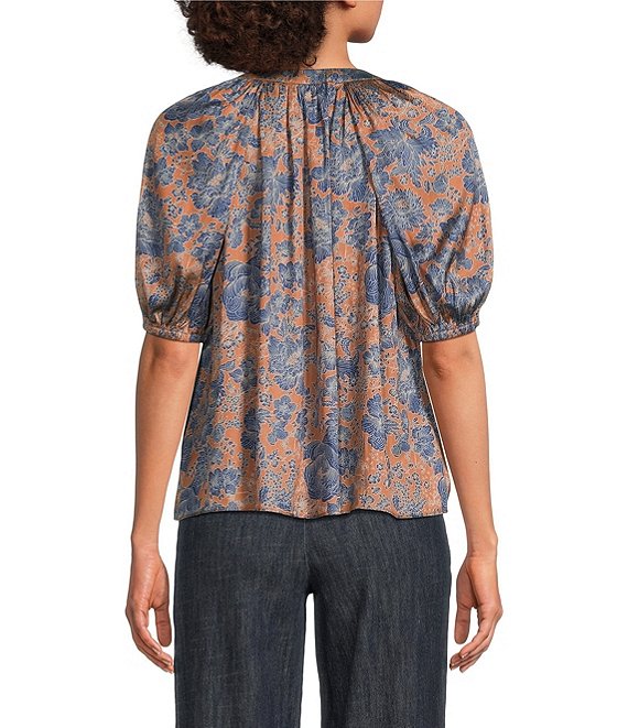 Pleated Long Sleeve Blouse