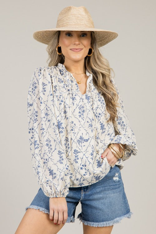 Long Sleeve Floral Top