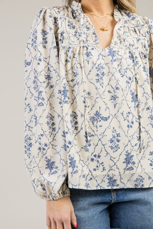 Long Sleeve Floral Top