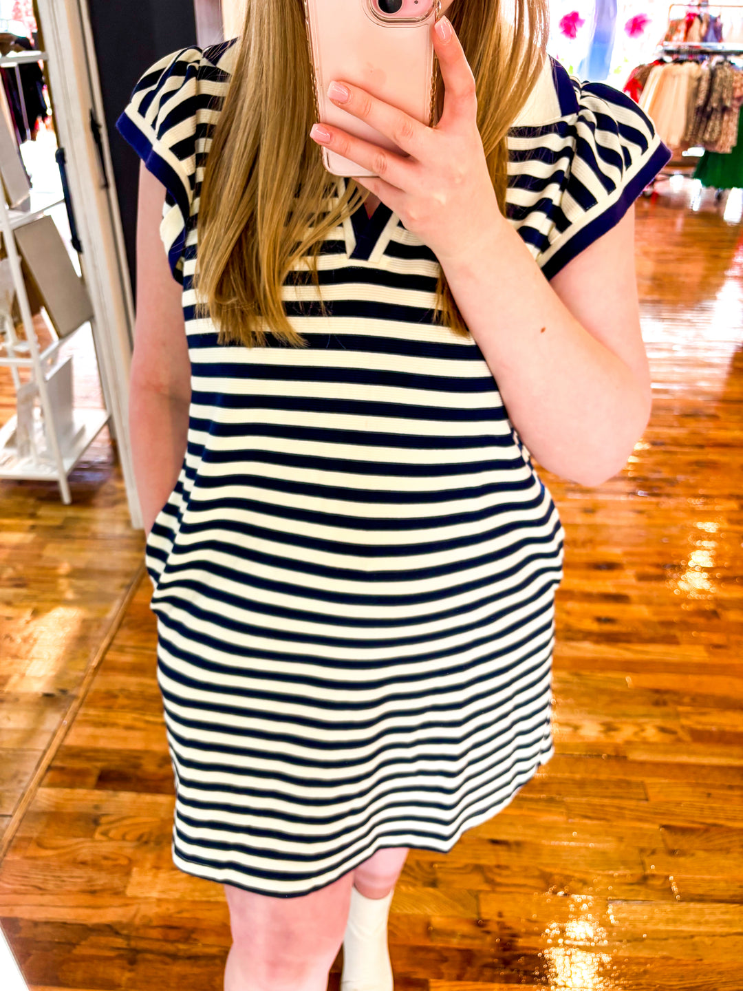 Stripe Jersey Mini Dress