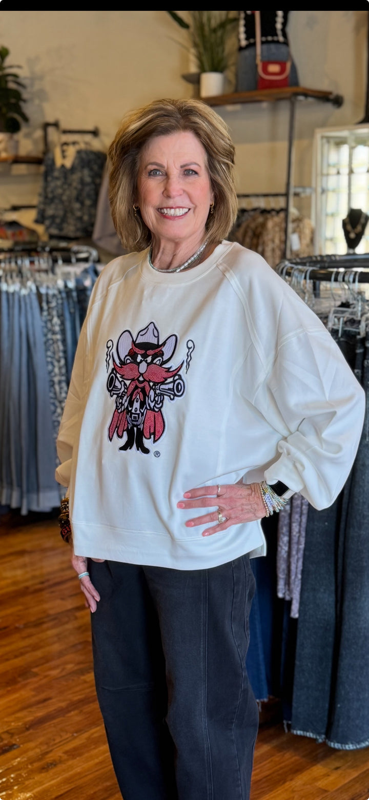 Sequin Varsity Long Sleeve TTU
