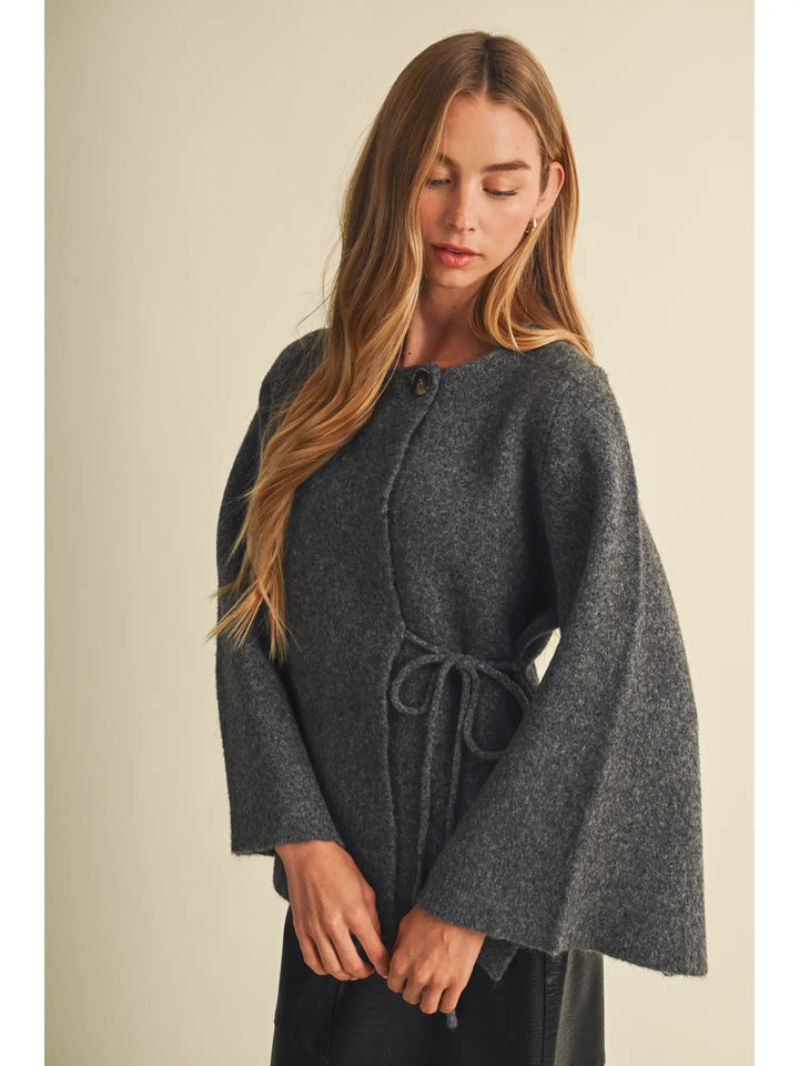 Caped Sleeve Knit Top