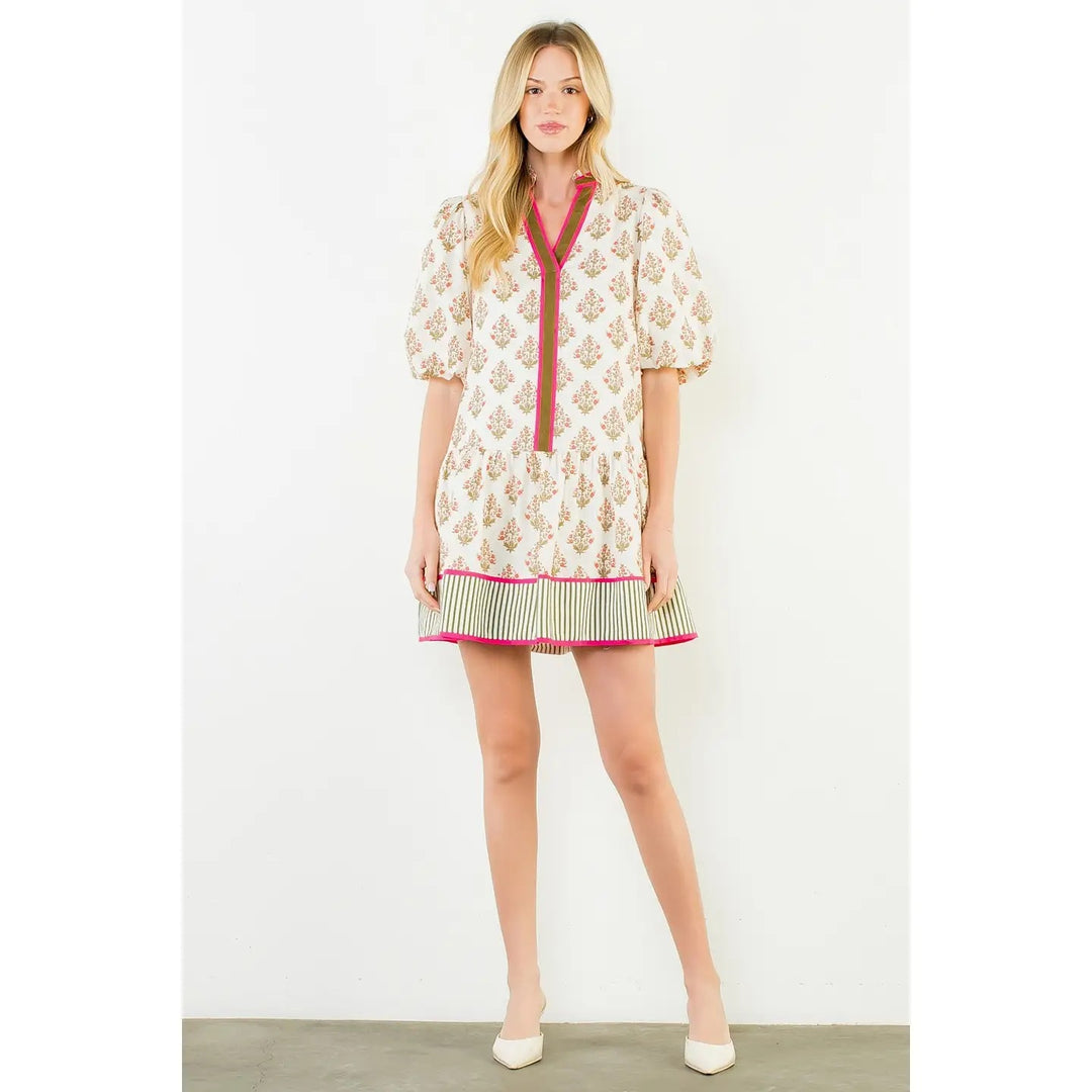 All Over Floral Short Dress