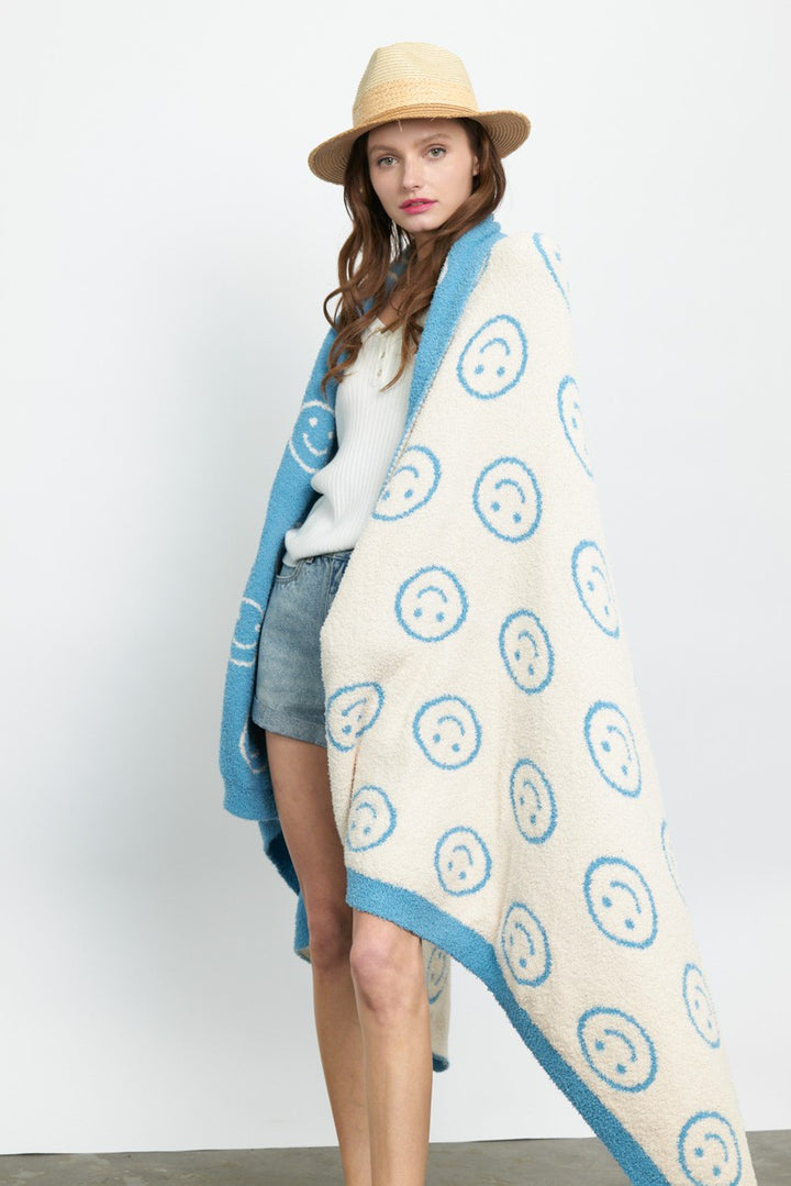 Smiley Face Printed Blanket