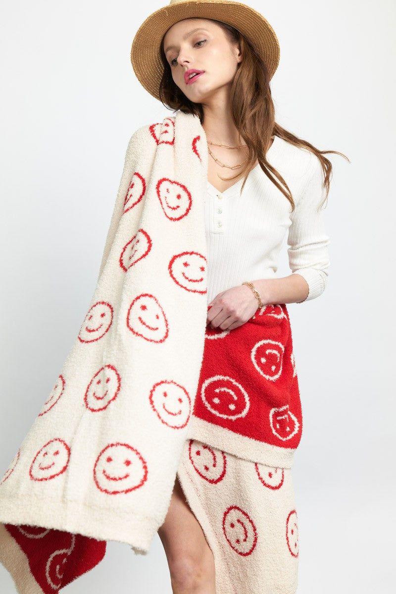Smiley Face Printed Blanket