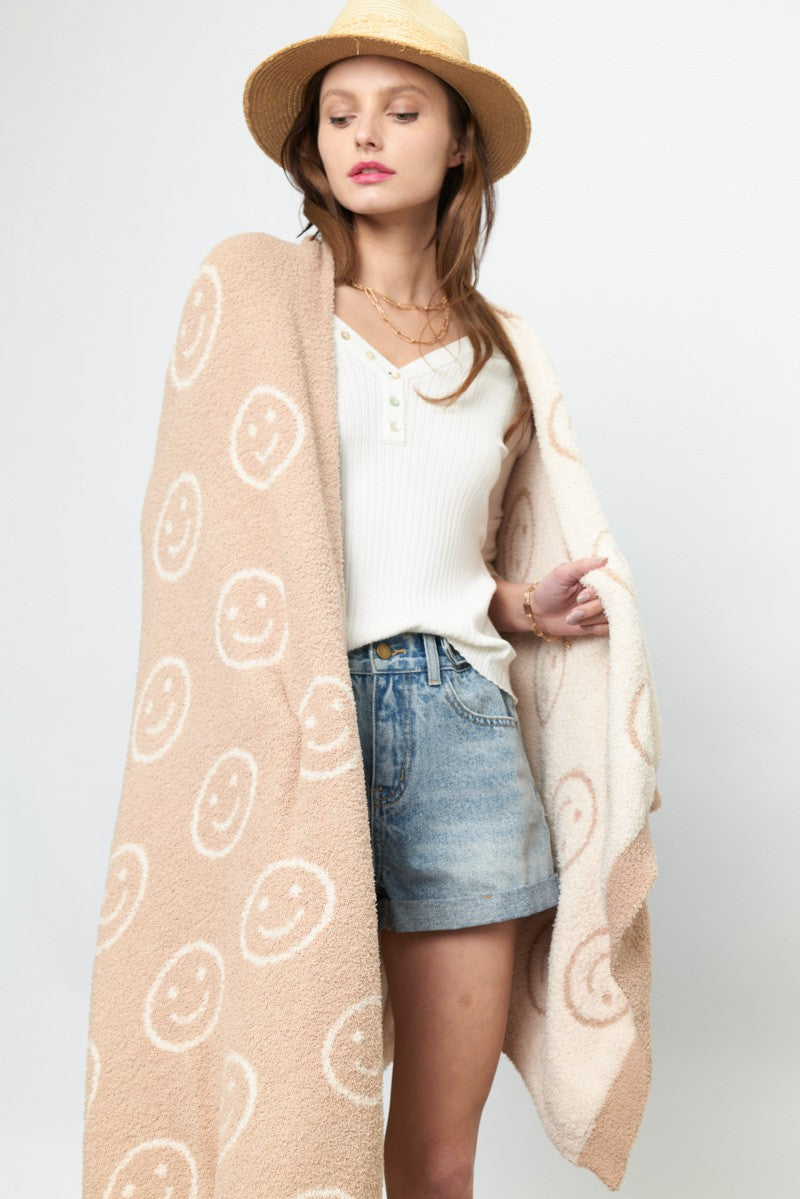 Smiley Face Printed Blanket