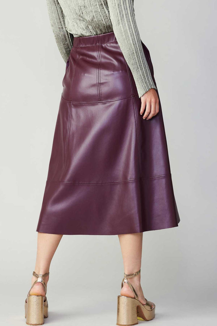 Burgundy Midi Skirt