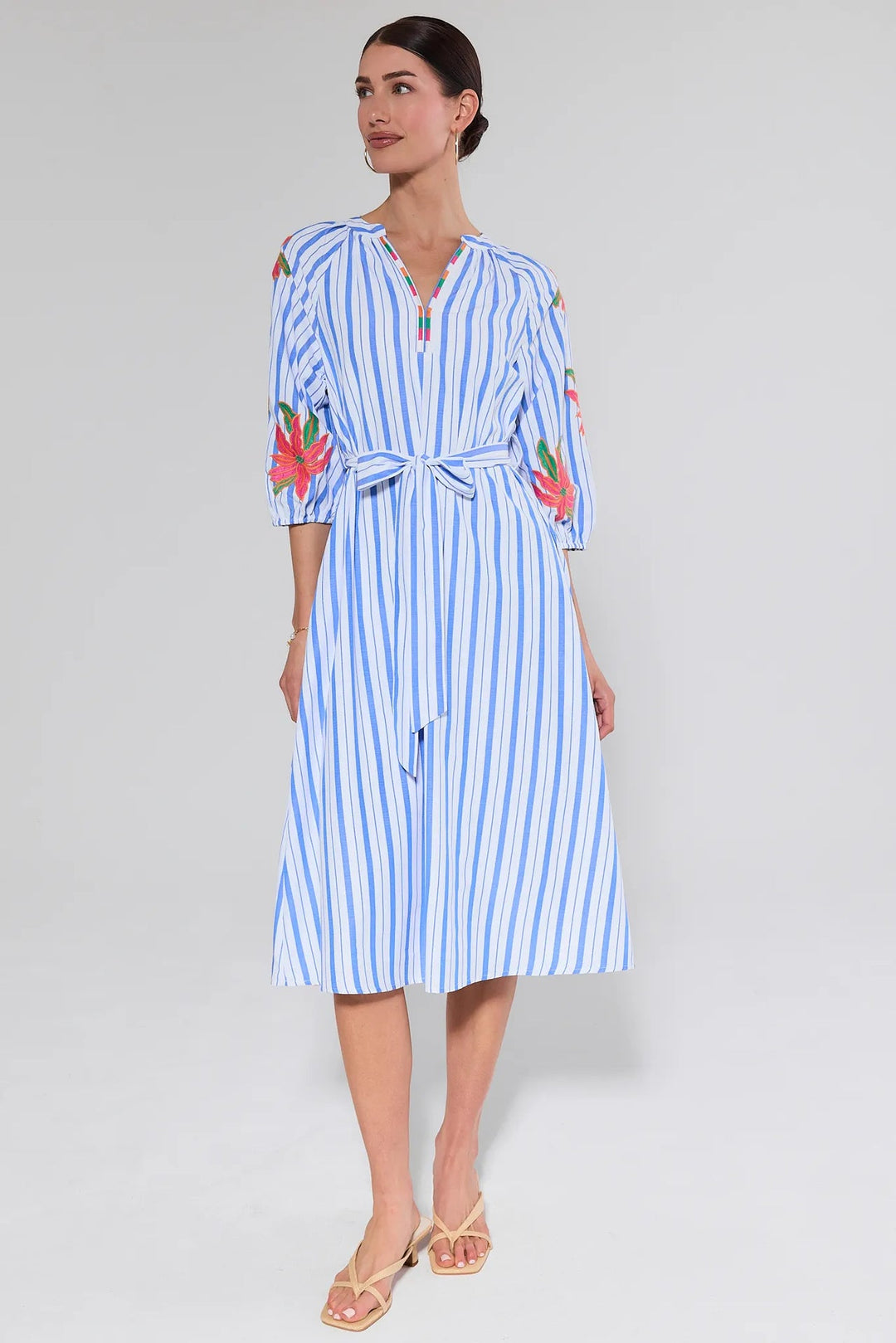 Striped Floral Dress