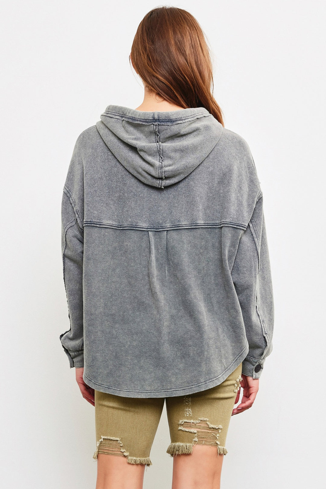 Button Hoodie Top