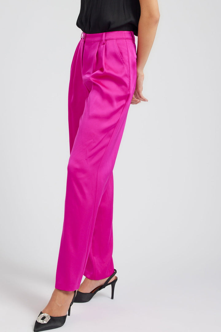 Pin-tucked Silky Trouser