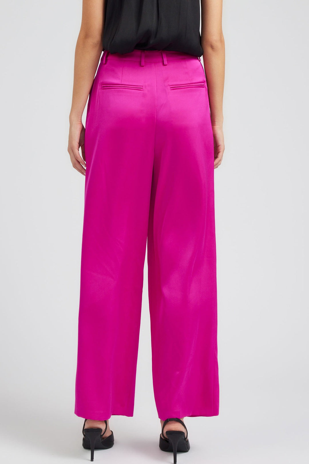 Pin-tucked Silky Trouser