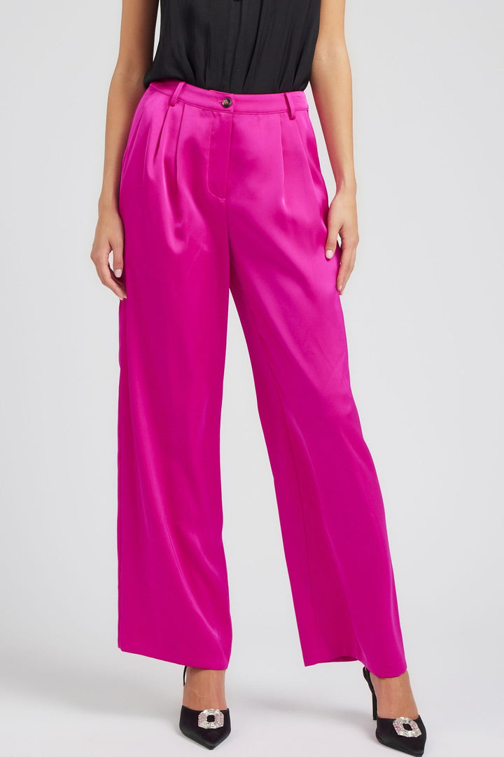 Pin-tucked Silky Trouser