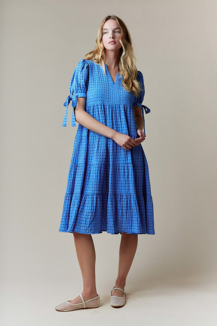 Gingham Tiered Midi Dress