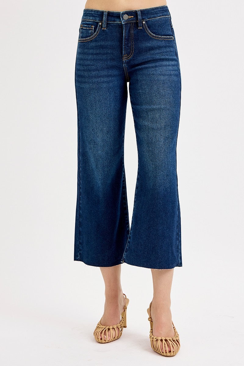 High Rise Crop Wide Jean
