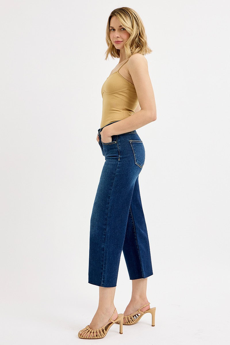 High Rise Crop Wide Jean