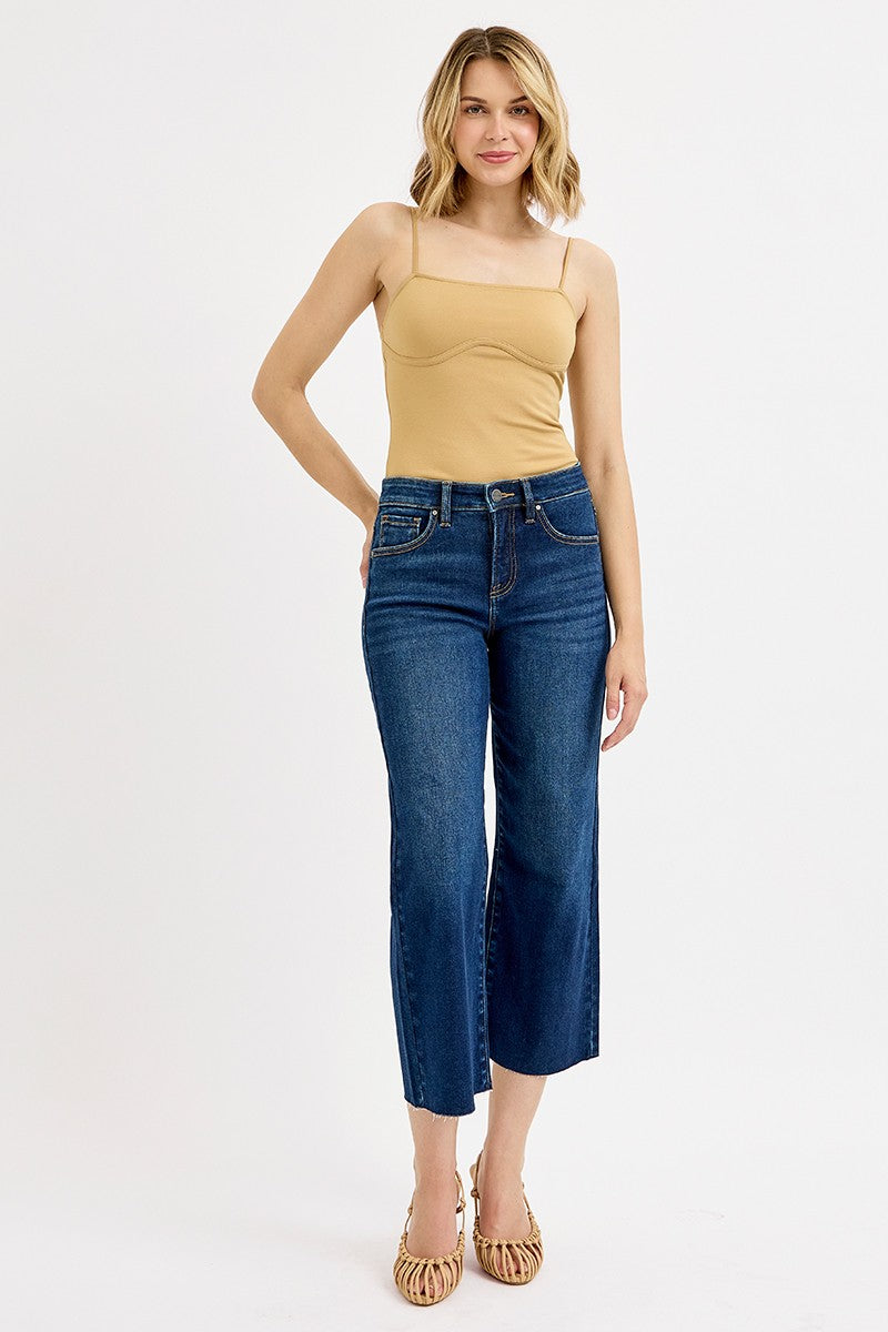 High Rise Crop Wide Jean