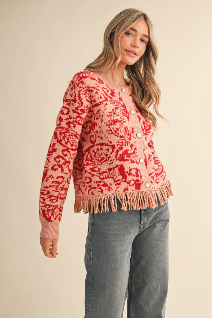 Long Sleeve Fringe Top