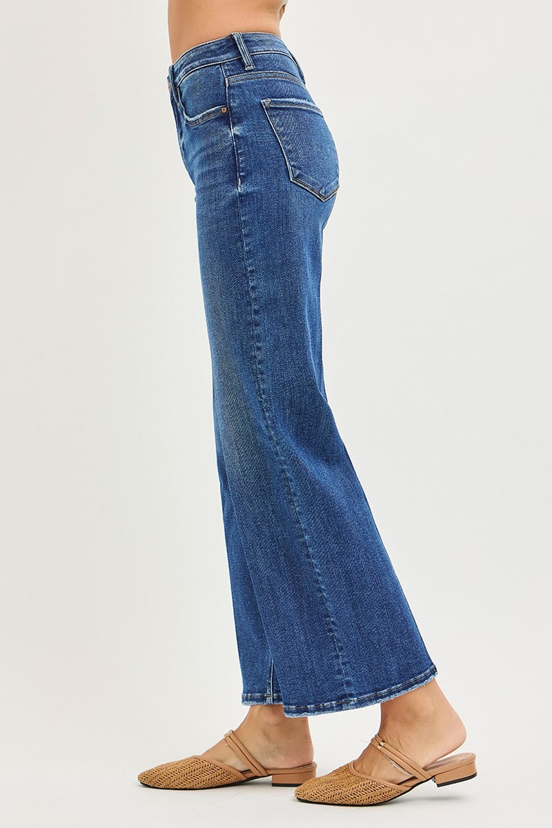 High Rise Ankle Straight Jean