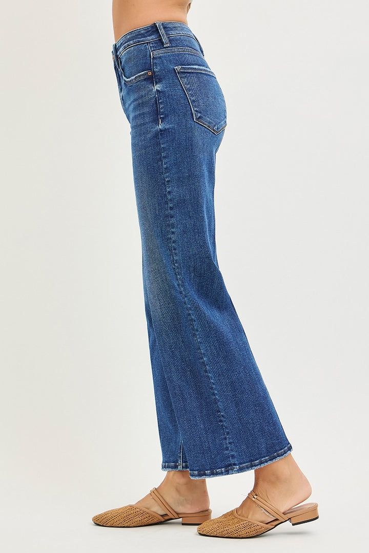 High Rise Ankle Straight Jean