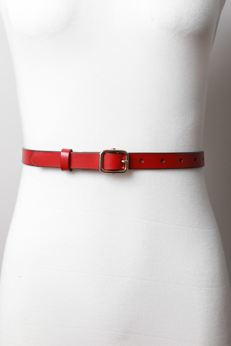 Classic Skinny Leather Fashion Belt