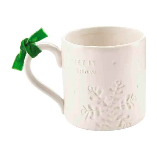 Merry White Christmas Stoneware Mug