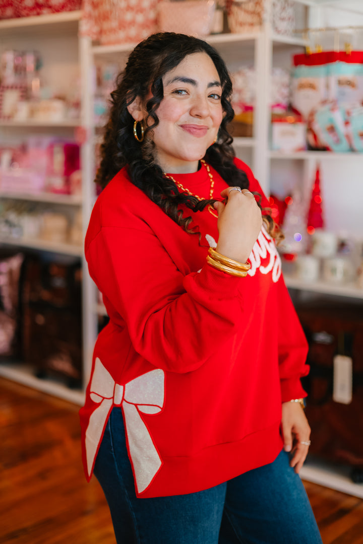 Lakelyn Merry Bow Sweatshirt