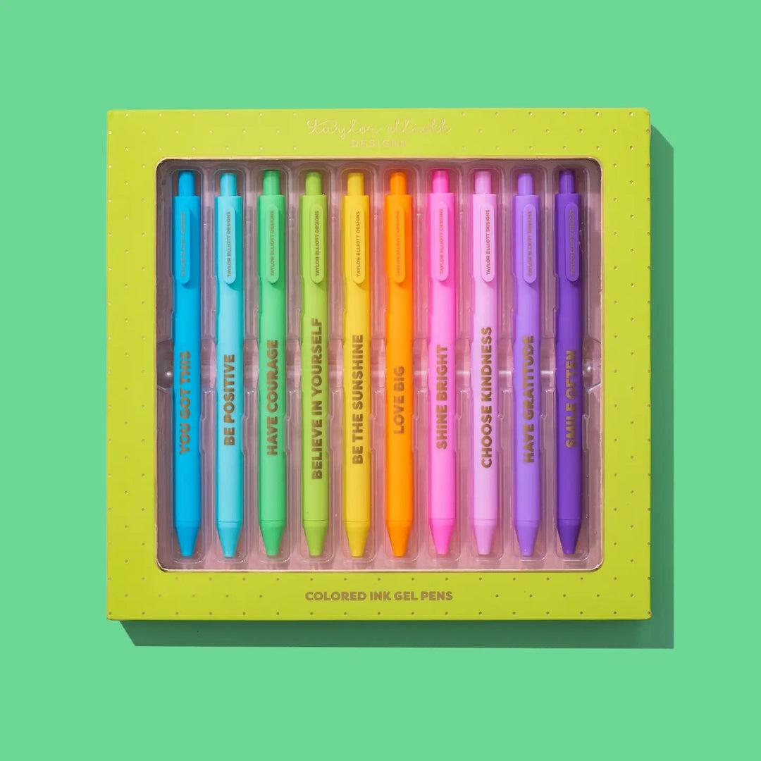 Set Of 10 Colored Gel Pens